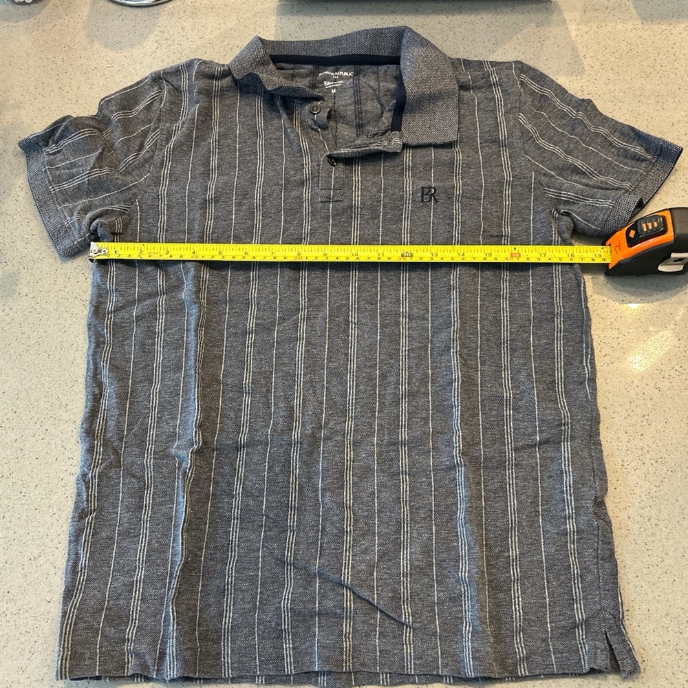 Banana Republic Pinstripe Slim Fit Polo